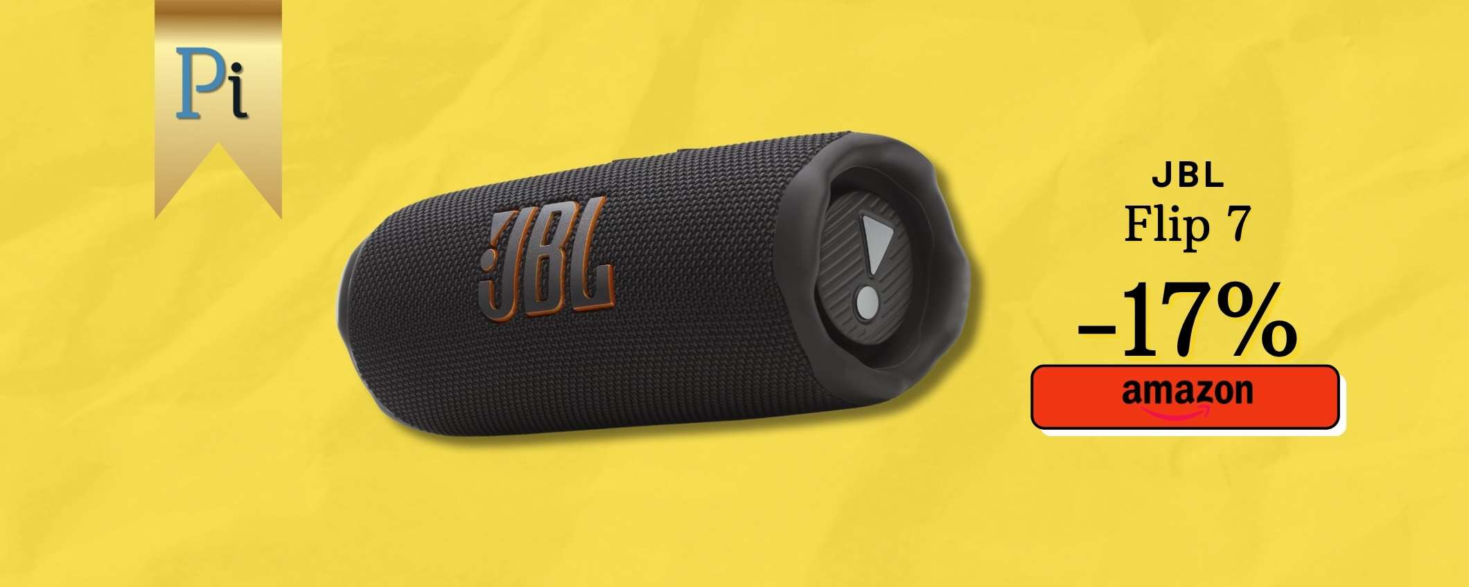Musica per 16 ore con JBL Flip 7, speaker Bluetooth robustissimo (-17%)
