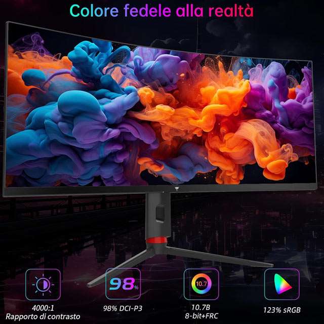 Il monitor curvo da 34 pollici KTC H34S18S