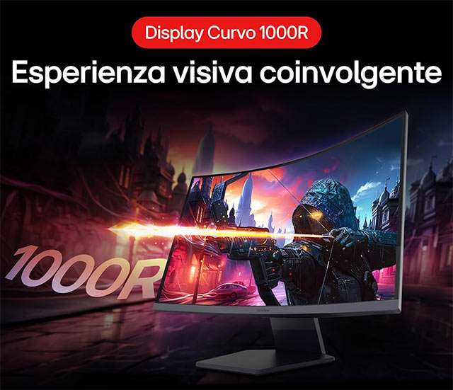 Il pannello curvo del monitor LG UltraGear da 27 pollici
