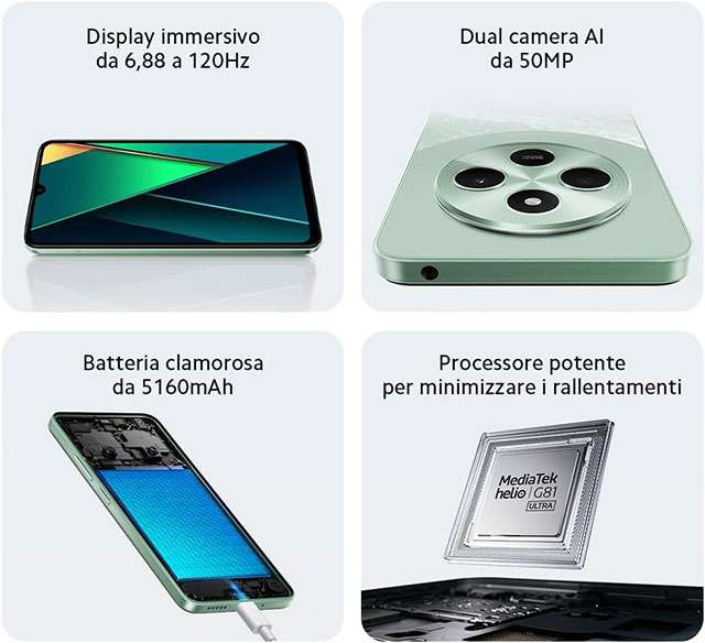 Lo smartphone POCO C75 di Xiaomi