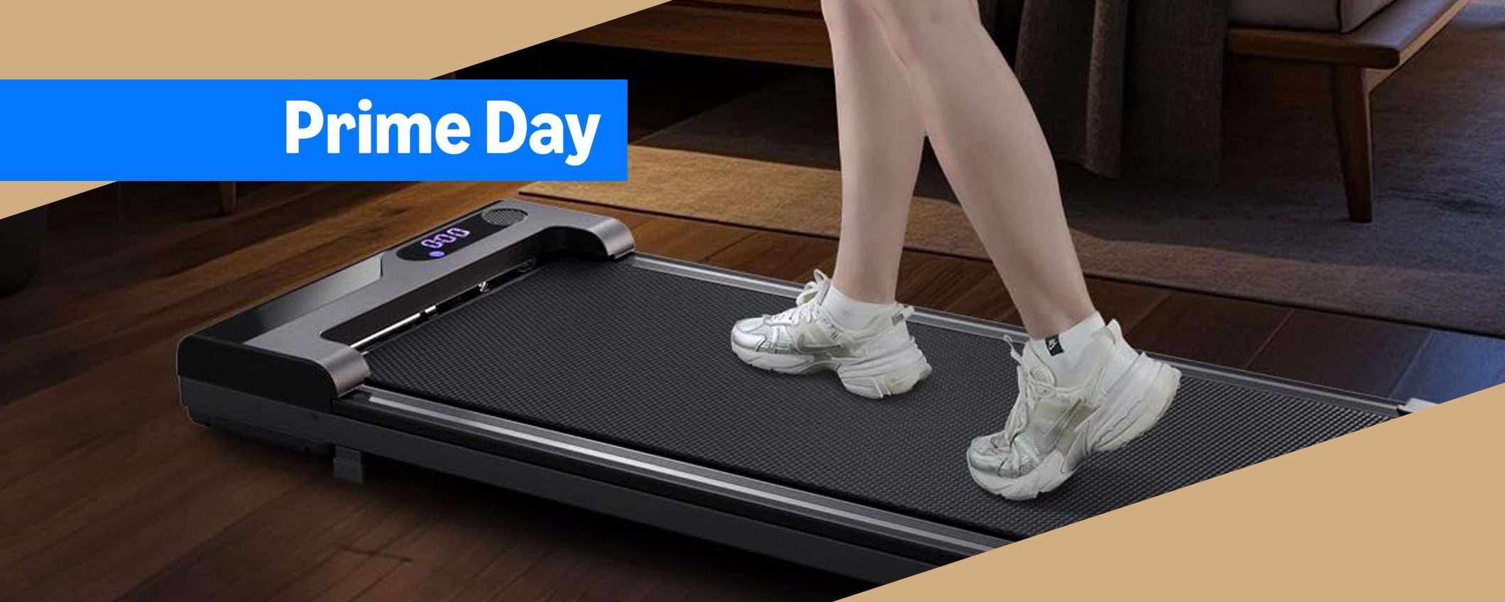 Solo 108€ per tornare in forma al Prime Day: tapis roulant elettrico