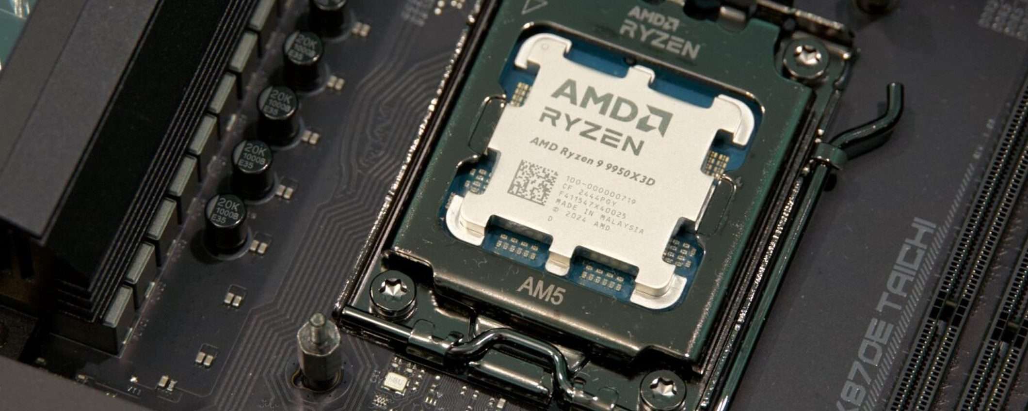 CPU AMD Ryzen 7 9800X3D bruciate, colpa di ASRock