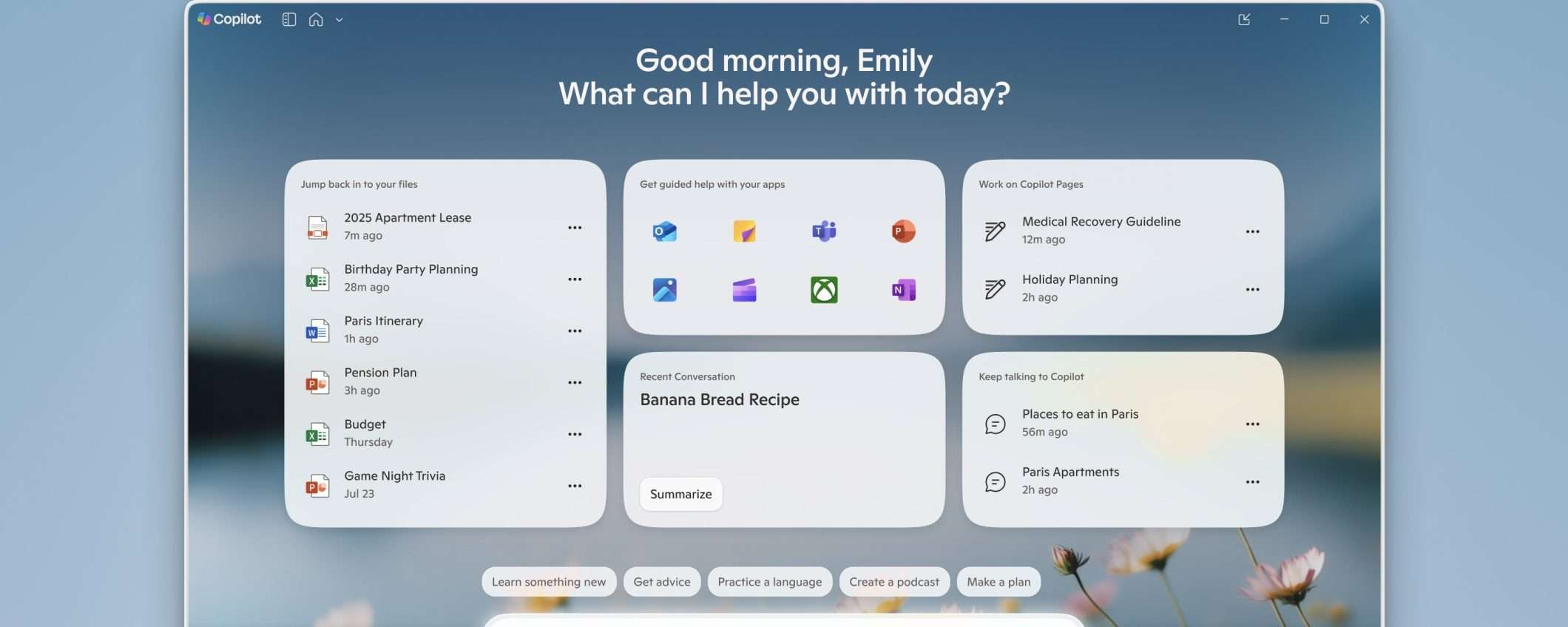 Ricerca AI dei file nell'app Copilot su Windows 11