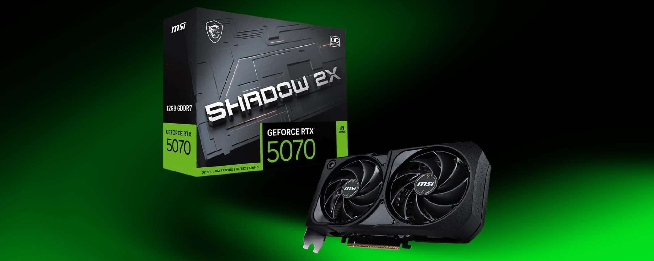 MSI GeForce RTX 5070 in SCONTO SPECIALE su Amazon