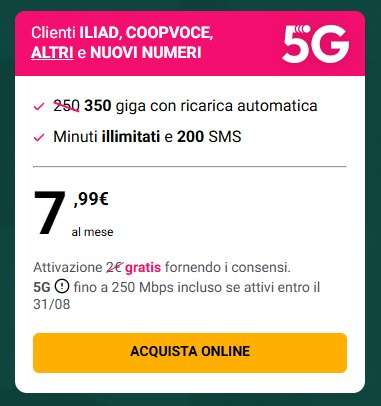Offerta Kena Mobile per clienti Iliad