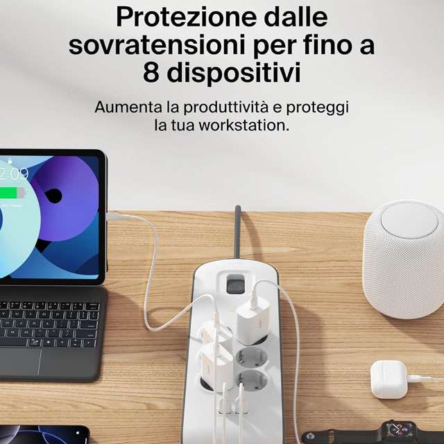 La multipresa di Belkin con porte USB