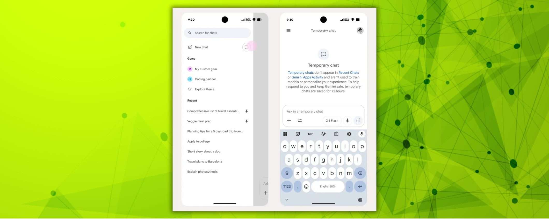 Gemini, arriva la memoria personalizzata e la modalità incognito