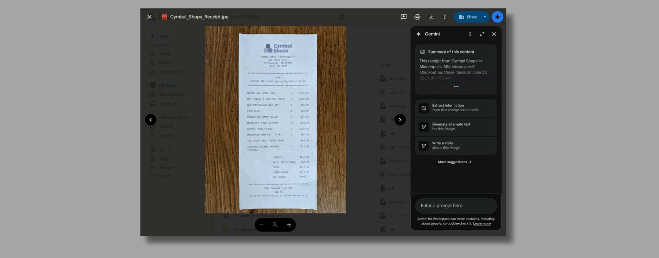 Gemini analizza le immagini in Google Drive: ecco come