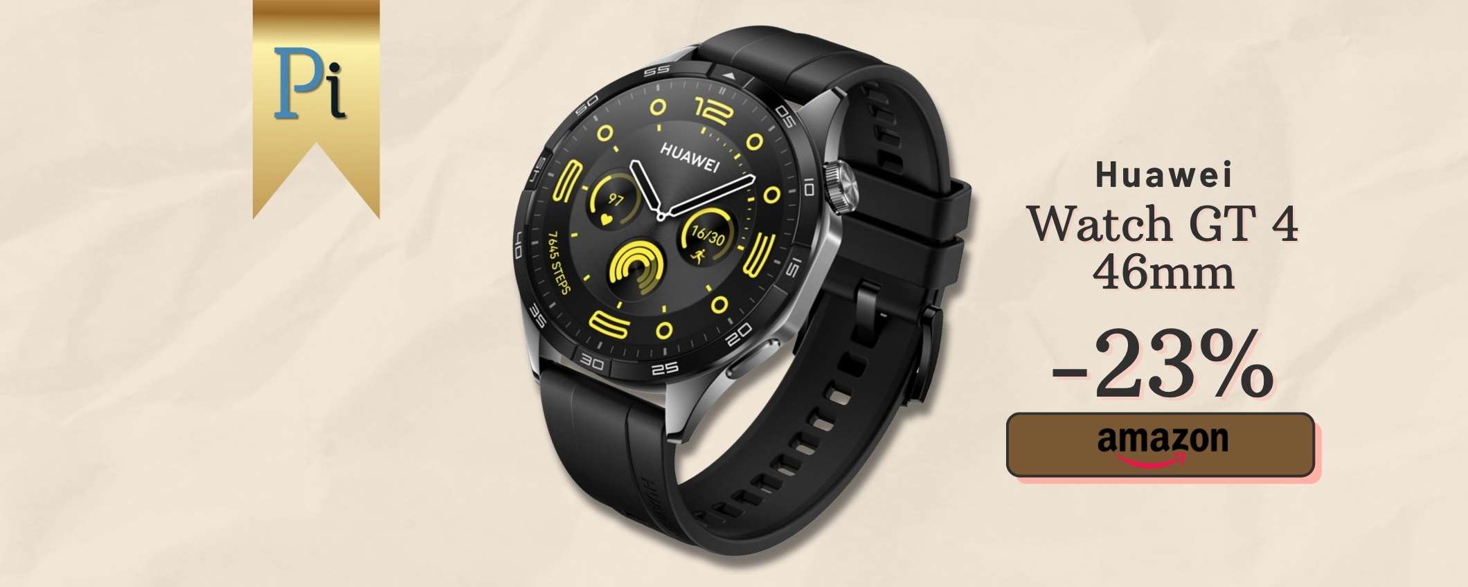 HUAWEI WATCH GT 4 è al minimo storico per un polso ultra tech (-23%)