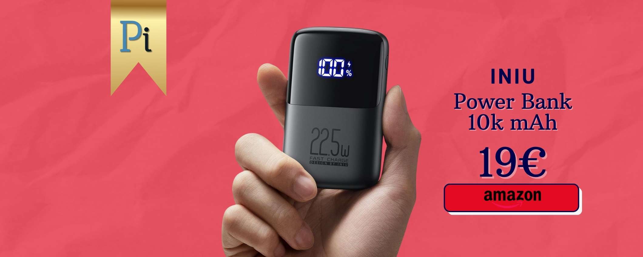 Ti salva dalla batteria morta: è il mini Power Bank INIU da 10k mAh