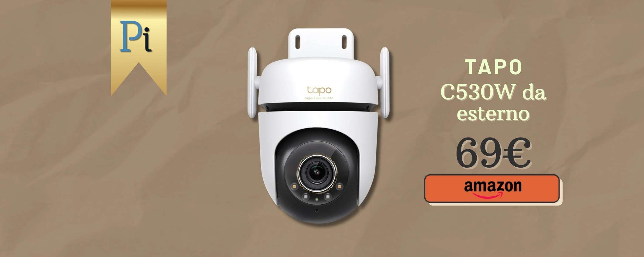Tapo C530WS è per l’esterno con allarme e rilevamento AI (69€)