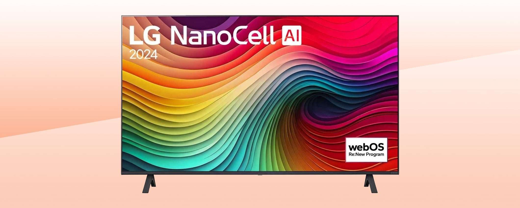 La TV di LG con l'AI è crollata a 304 euro: 43 pollici in 4K