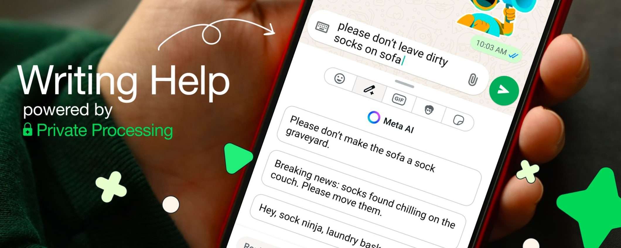 WhatsApp può aiutare a modificare il tono dei messaggi con l'AI