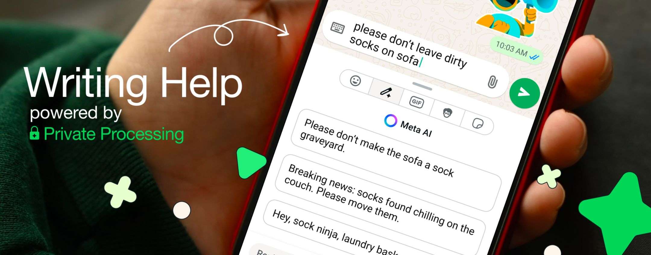 WhatsApp può aiutare a modificare il tono dei messaggi con l’AI