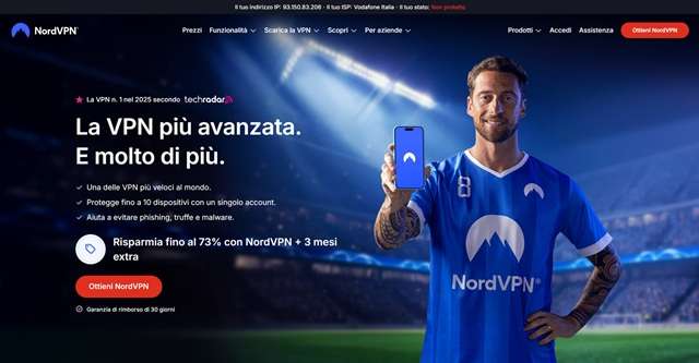 NordVPN, scatto di fine estate: 73% di sconto e 3 mesi extra gratis