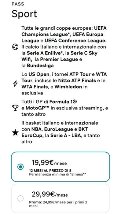 pass sport now 19,99 euro