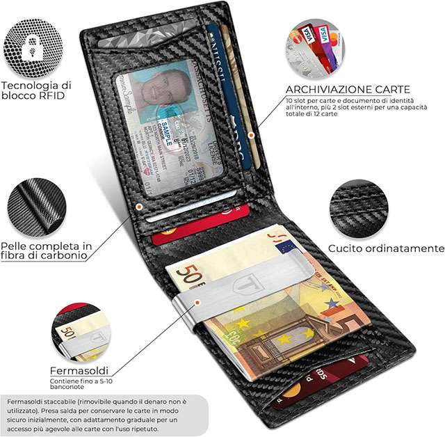 Le caratteristiche del portafoglio RFID di TEEHON