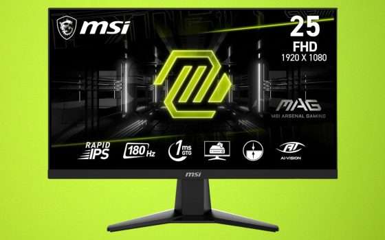 IPS Rapid 180Hz e HDR a prezzo mini: monitor MSI ora super scontato