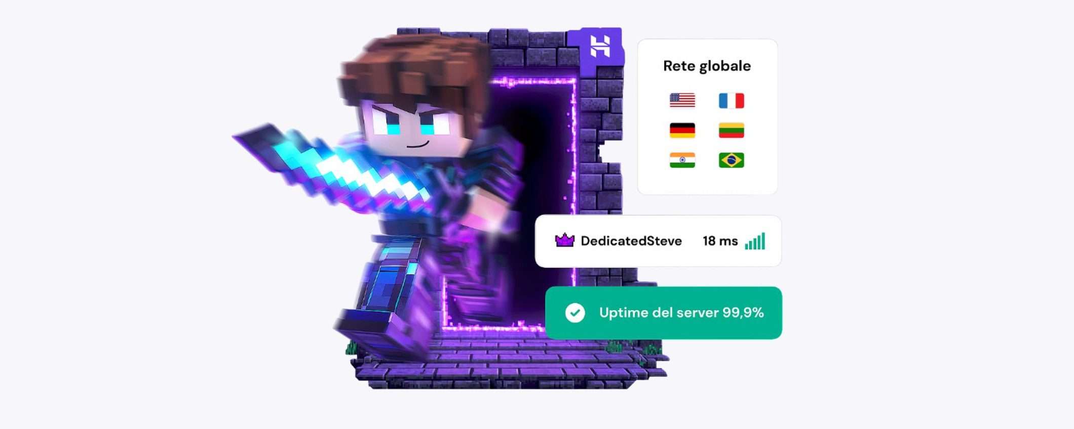 Fino all’80% di sconto: crea subito il tuo server Minecraft con Hostinger