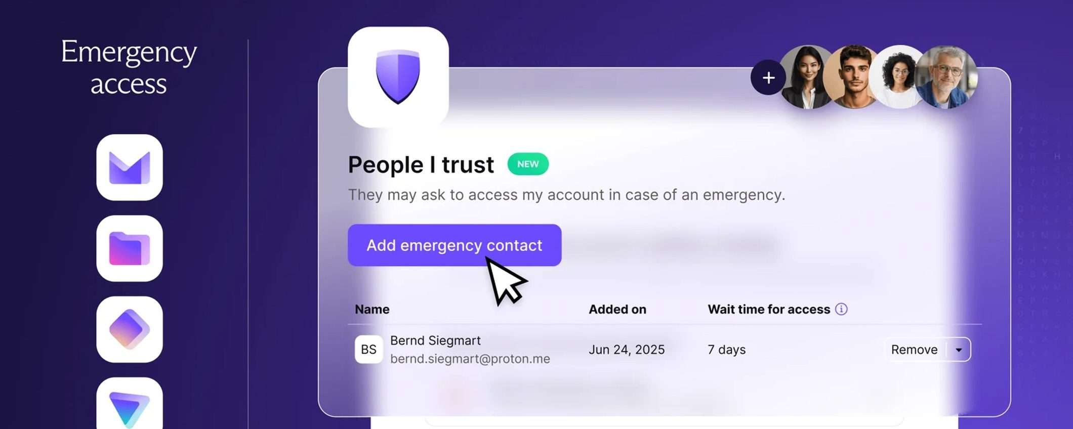 Proton: accesso di emergenza all'account
