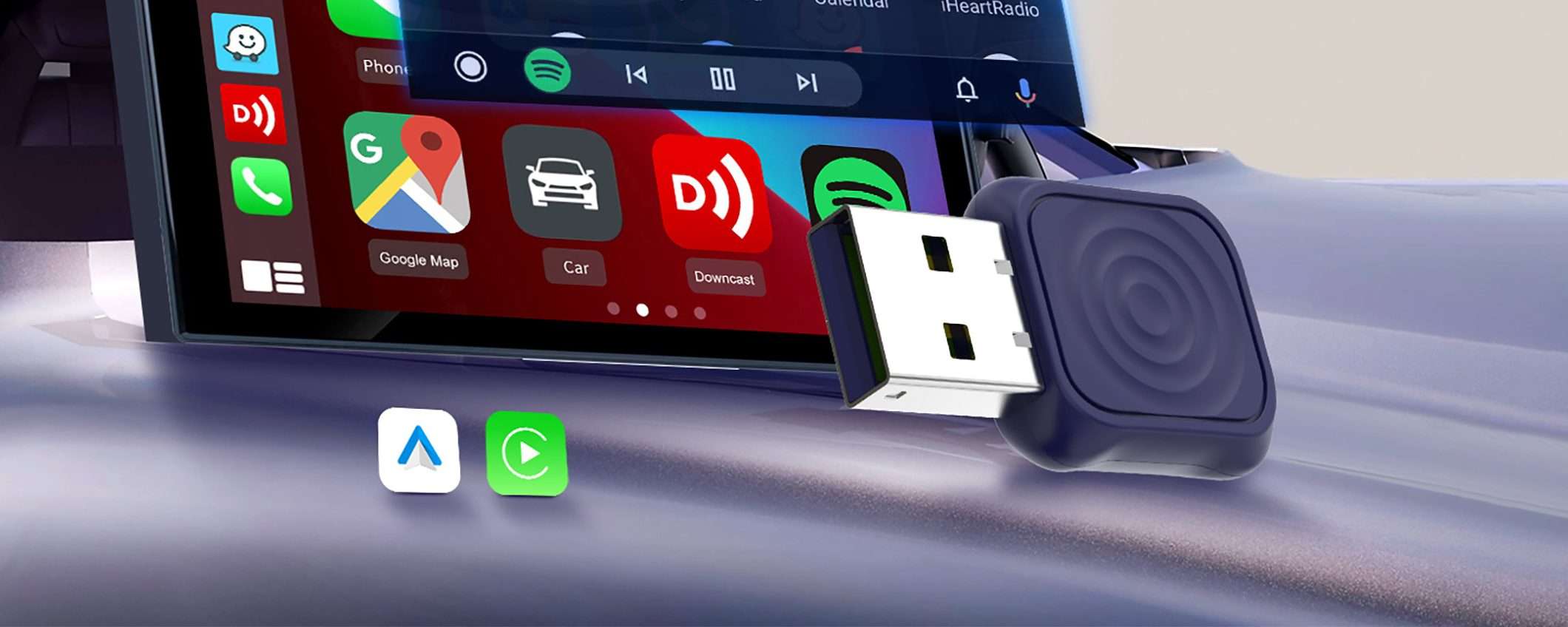 Adattatore wireless 2-in-1 per CarPlay e Android Auto: l'offerta