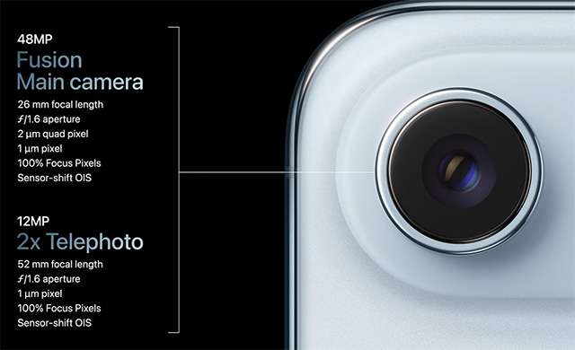 La fotocamera posteriore di iPhone 17 Air