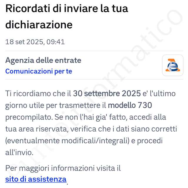 Cosa c'è scritto nel nuovo messaggio inviato dall'Agenzia delle Entrate attraverso l'app IO