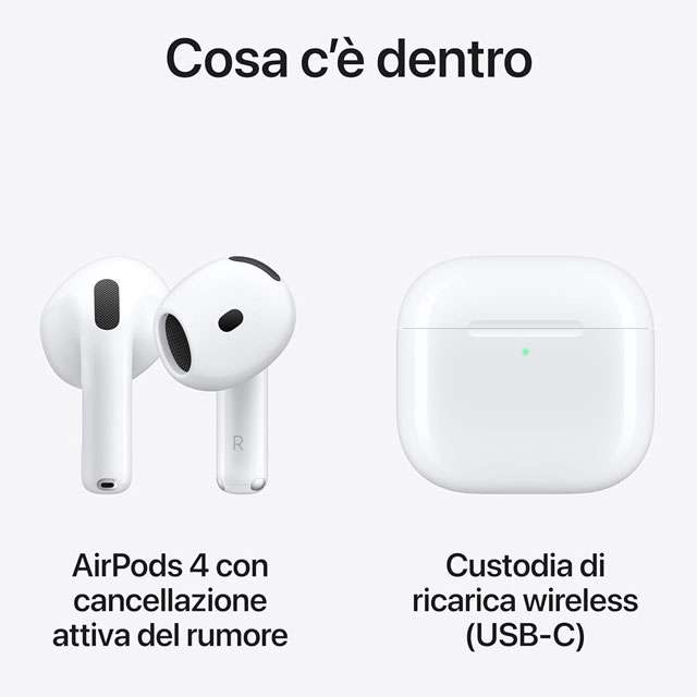 Cosa c'è nella confezione degli Apple AirPods 4