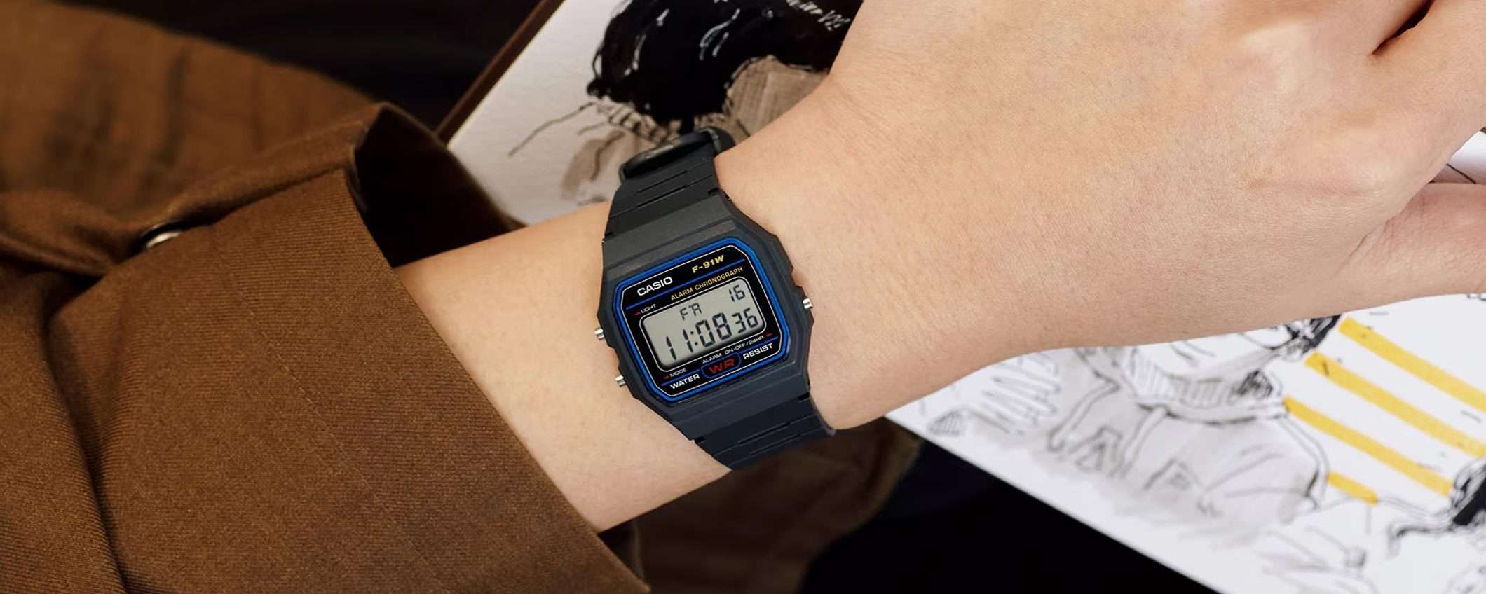 L'iconico orologio CASIO F-91W è in offerta: mettilo al polso