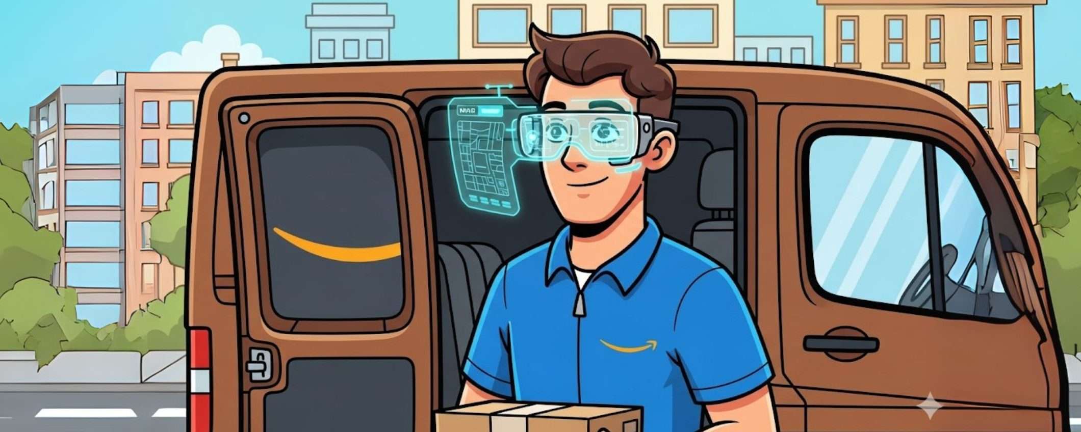 Amazon lancia occhiali AR per i corrieri, il progetto Amelia