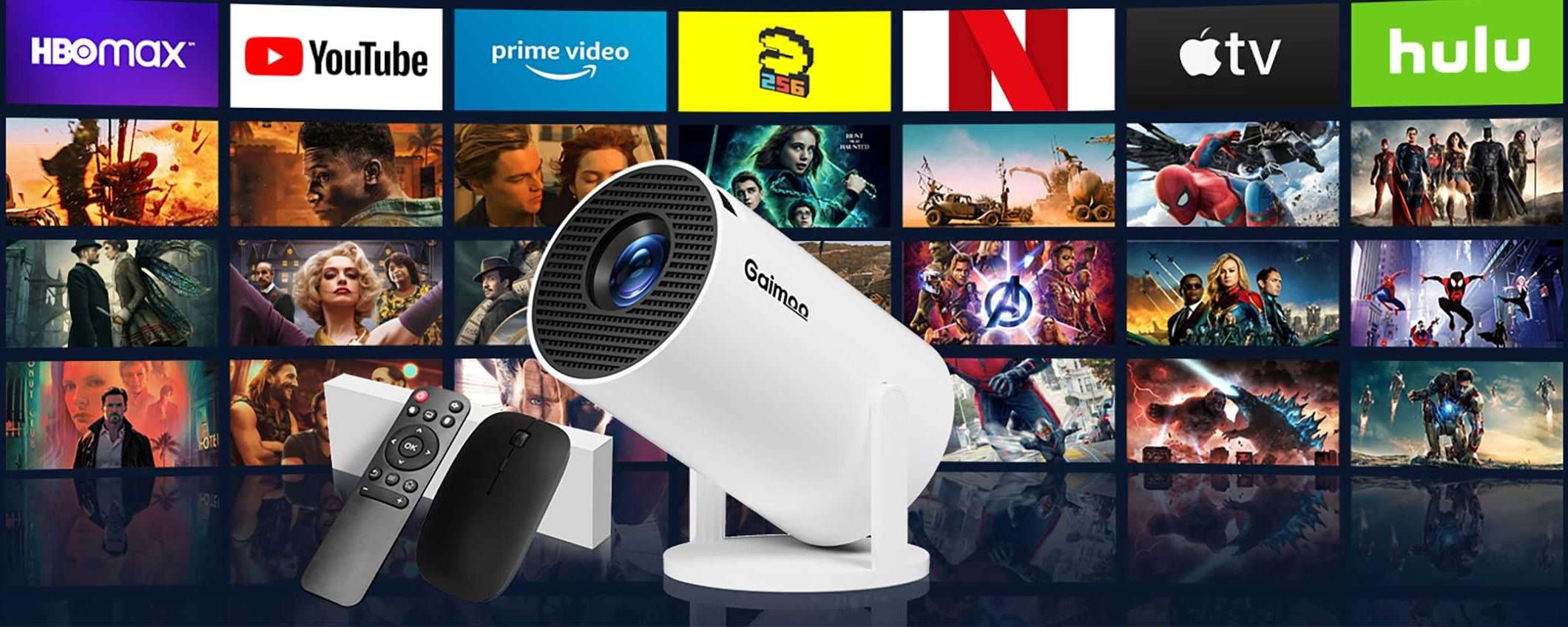 Proiettore portatile con Netflix a 60 euro: è in doppio sconto