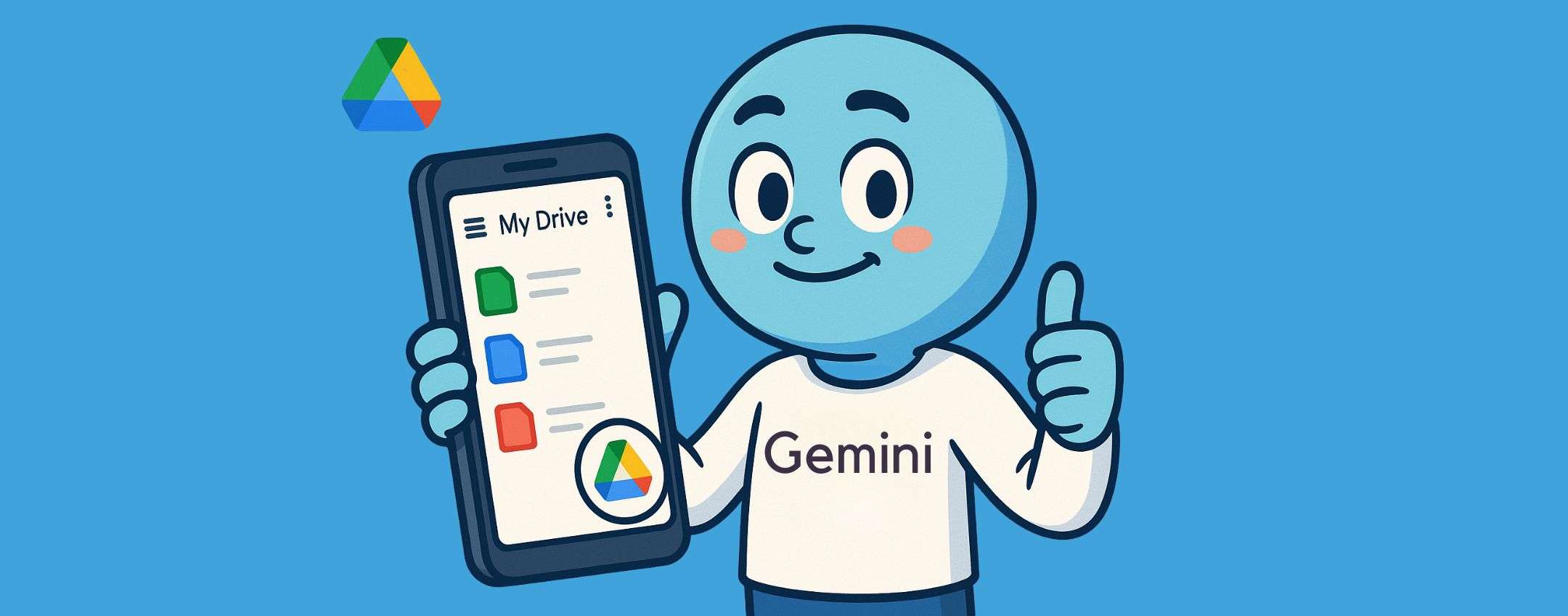 Gemini arriva su Google Drive mobile: AI per documenti e fogli