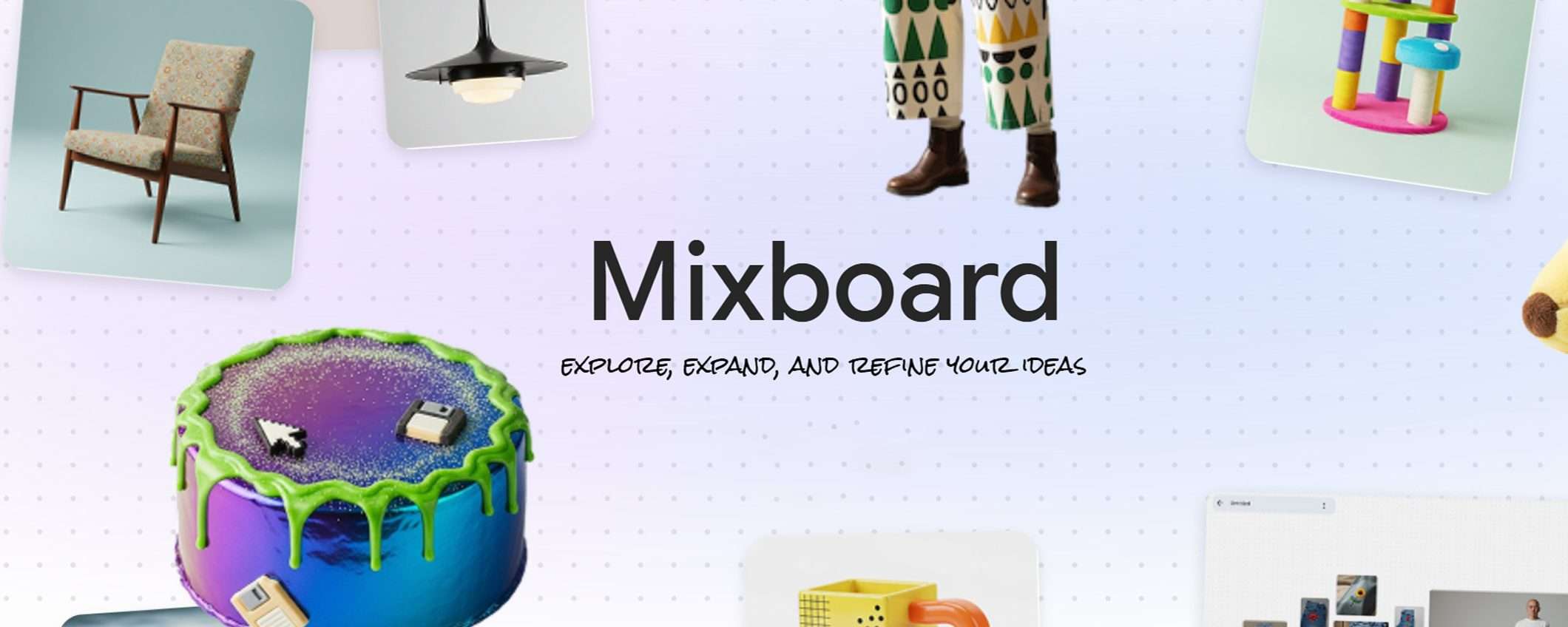 Google Mixboard è una bacheca concettuale potenziata dall'AI