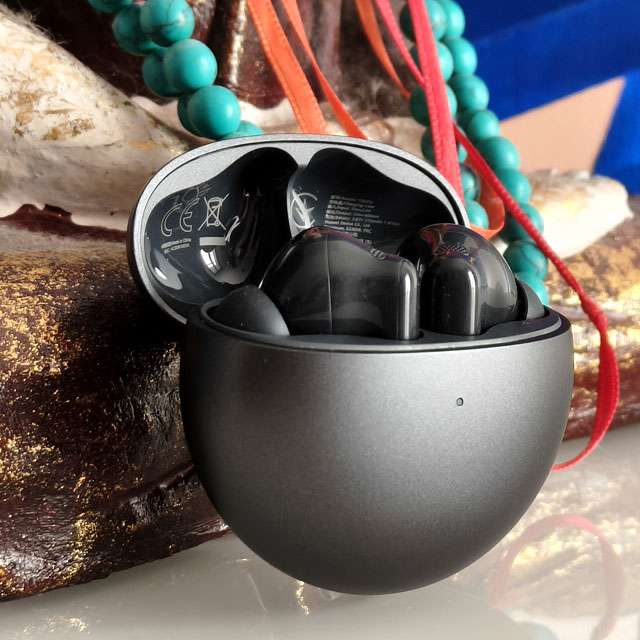 Gli auricolari nella custodia di ricarica