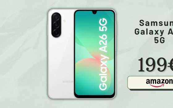 Samsung Galaxy A26 5G sotto i 200€ è il nuovo best buy di Amazon