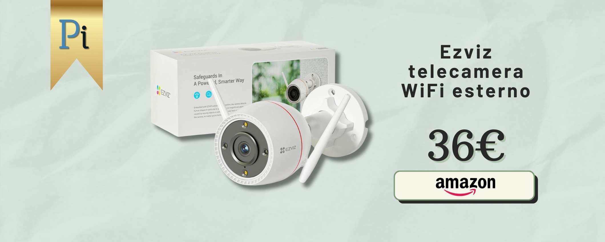 Casa VIGILATA con la telecamera EZVIZ da esterno 5in1 (36€)