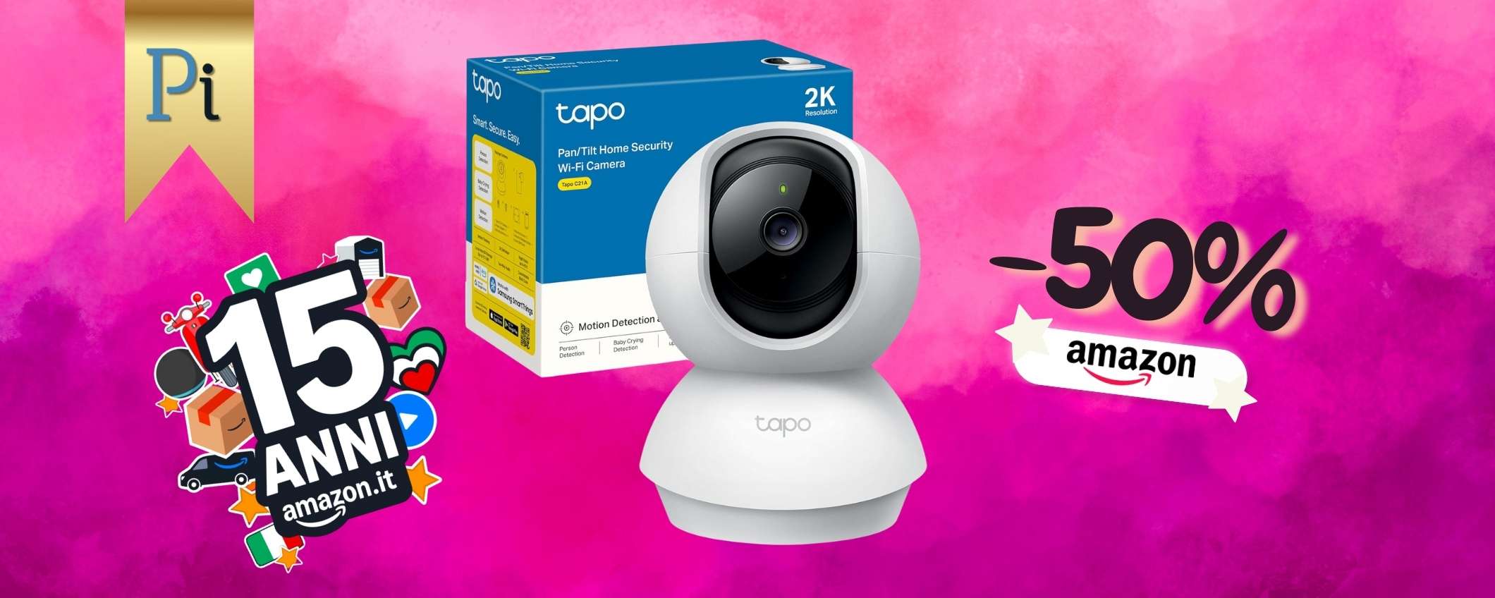 Tapo C21A è la telecamera 360° che con 20€ sorveglia casa (-50%)