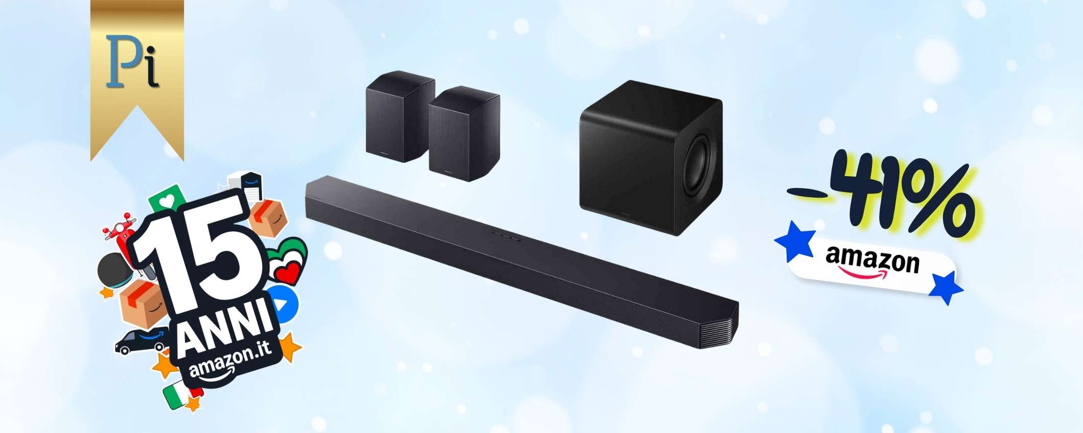 Suono da CINEMA con questo sistema Audio a 9.1.4 di Samsung (-355€)