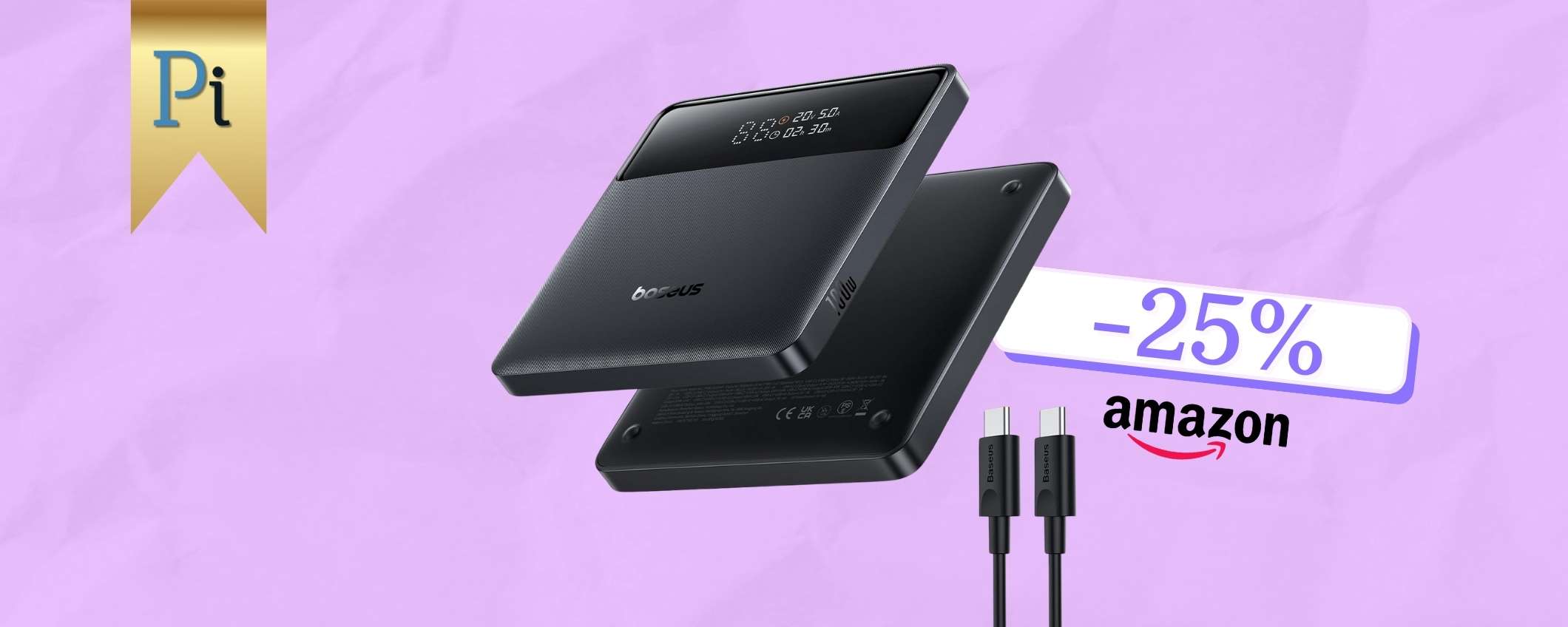 Baseus ha creato un power bank BESTIALE con 20000mAh a 100W