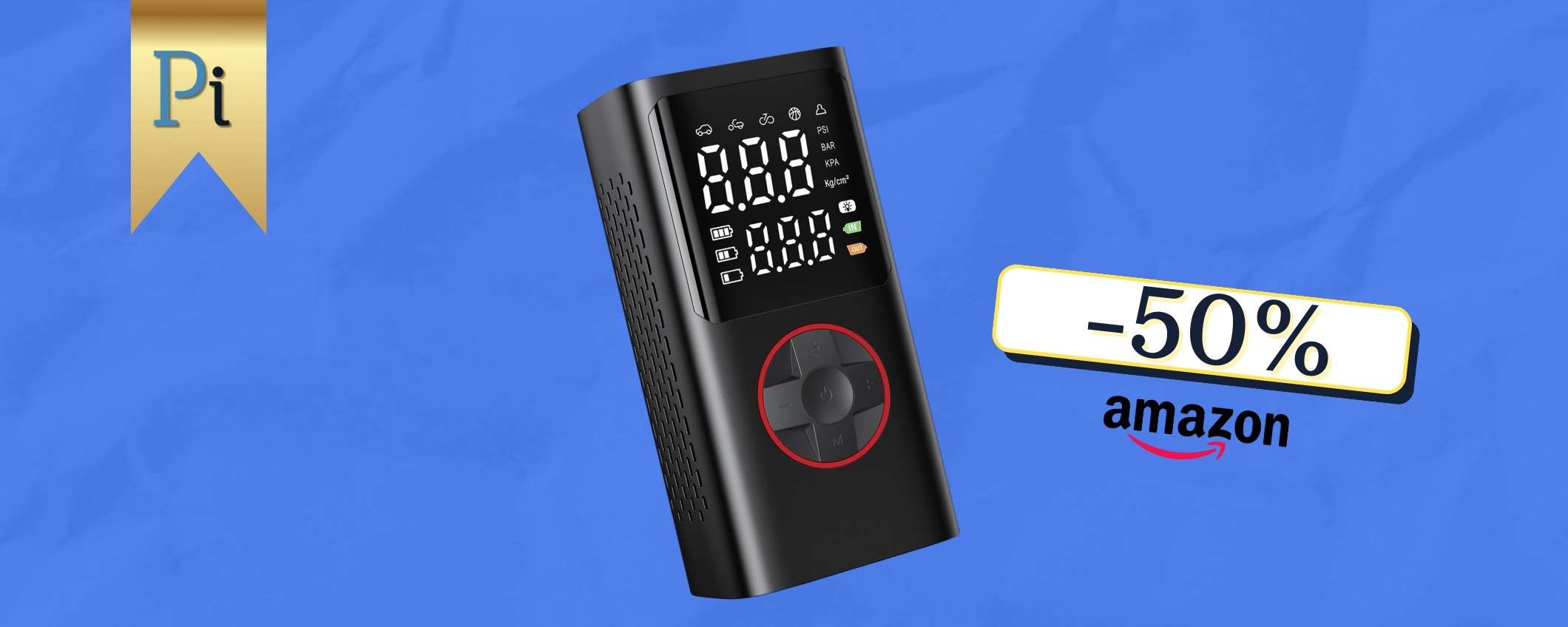 20€ per non rimanere MAI PIÙ con la ruota sgonfia: Compressore Portatile