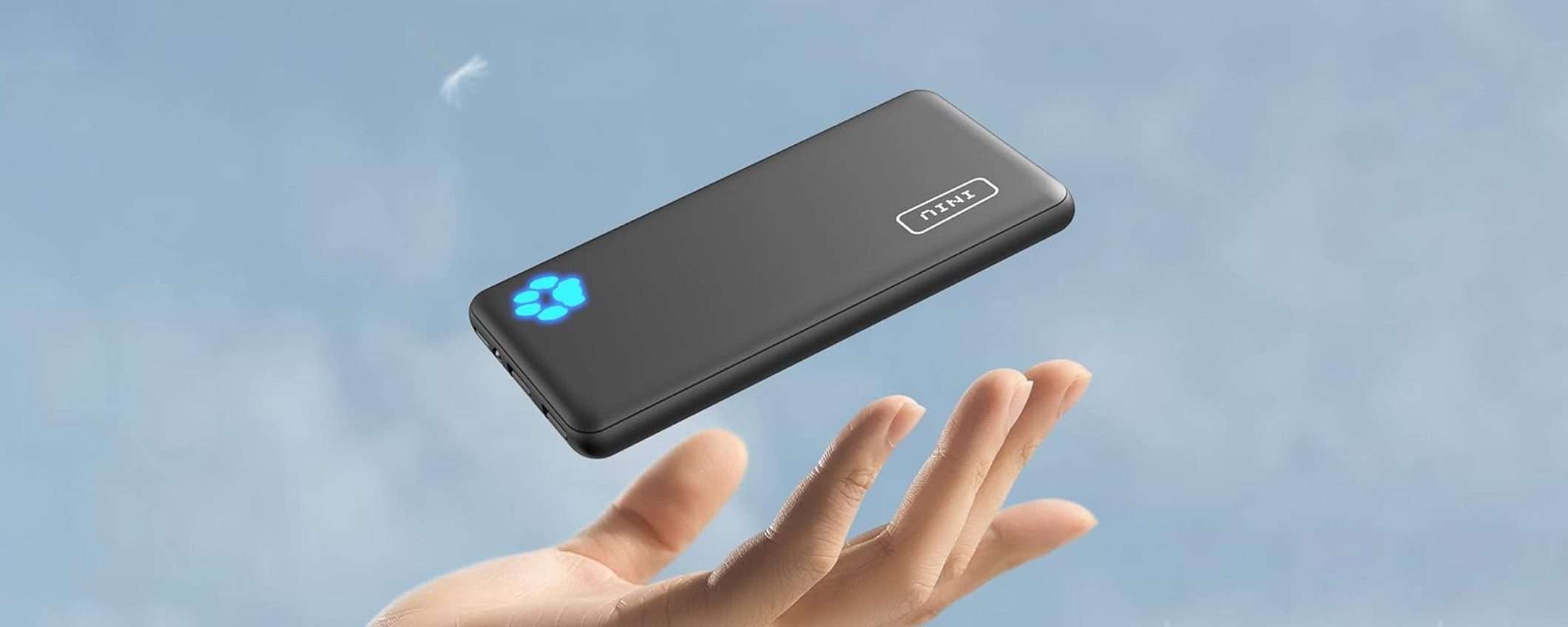Powerbank INIU da 10000 mAh in doppio sconto: solo 9,89 euro