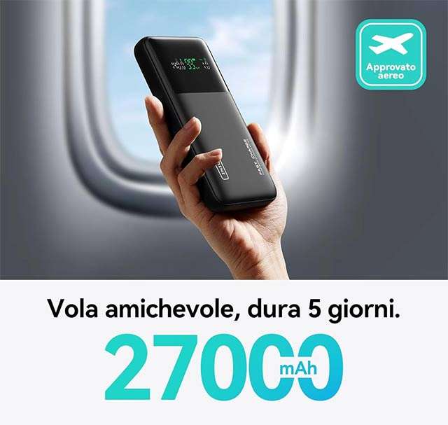 Il powerbank da 27.000 mAh di INIU