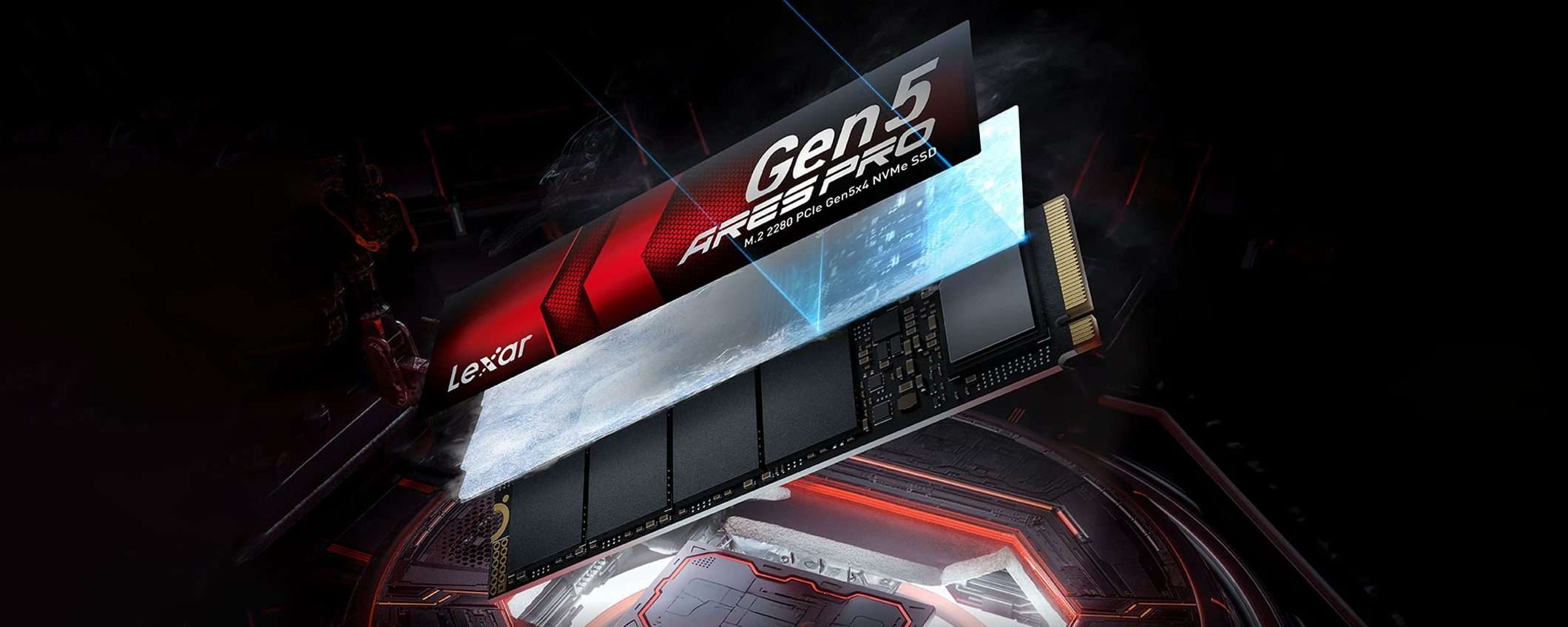SSD 2 TB da 14000 MB/s (Gen5): giù il prezzo di Lexar ARES PRO