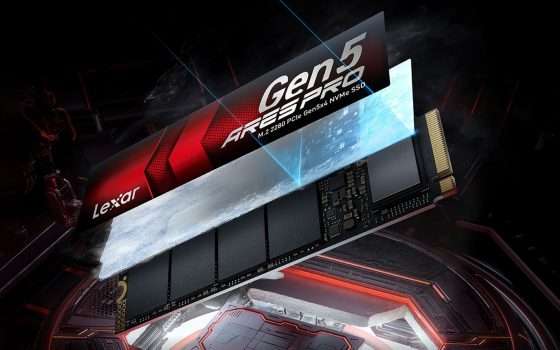 SSD 2 TB da 14000 MB/s (Gen5): giù il prezzo di Lexar ARES PRO