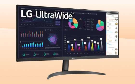 Monitor ultrawide LG da 29 pollici: 169 euro con l'offerta a tempo