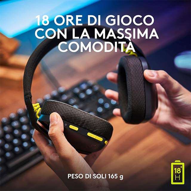 Le cuffie wireless da gamimng Logitech G G435 LIGHTSPEED