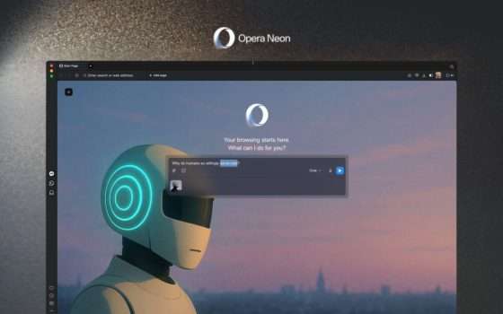 Opera Neon, il browser AI che crea app e riassume contenuti