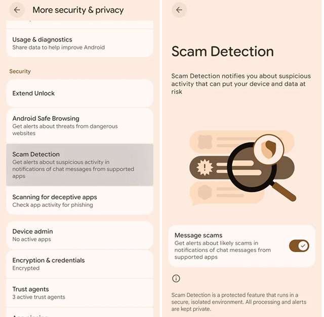 La funzionalità Scam Detection dei Google Pixel funzionerà con le app di messaggistica delle terze parti