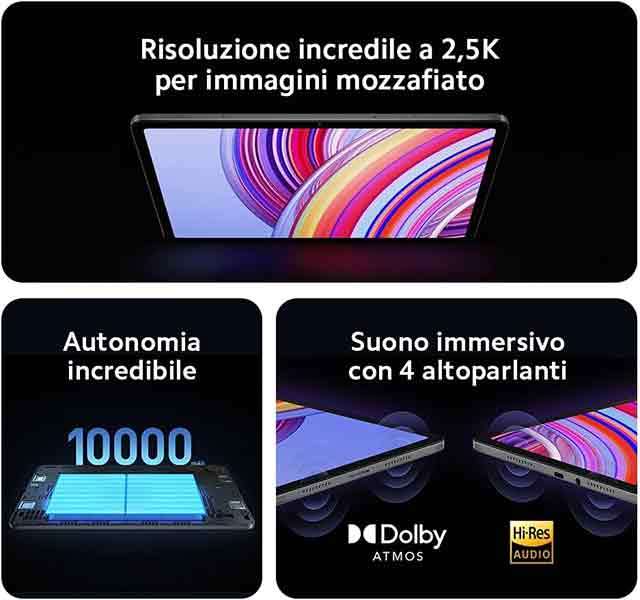 Le caratteristiche del tablet Redmi Pad Pro di Xiaomi