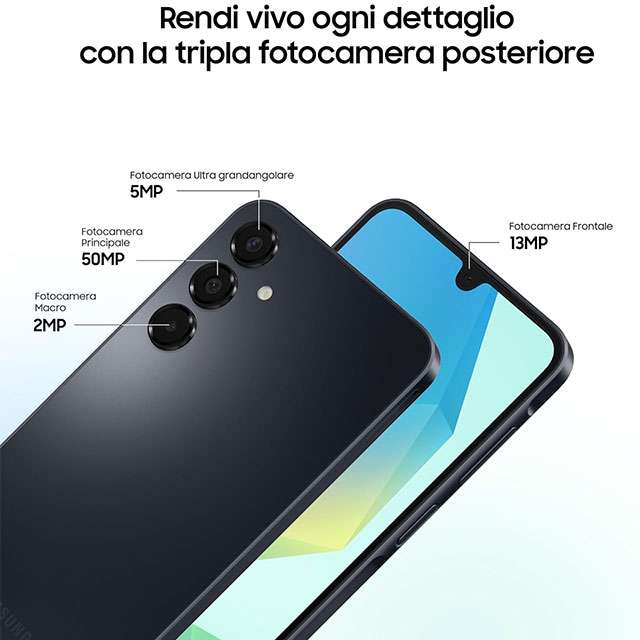 Le fotocamere dello smartphone Samsung Galaxy A16